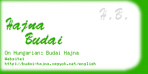 hajna budai business card